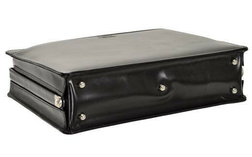 【ふるさと納税】サドル牛革木手大開きダレス（22303-01）黒 / かばん バッグ オールレザー 牛革 ワンタッチ開閉 A4対応 オイルメ サムネイル3