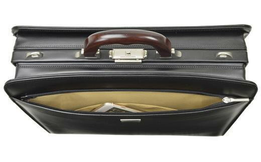 【ふるさと納税】J.C HAMILTON 木手大開き2枚仕切りダレス　22320-01(黒)　 / かばん バッグ ワンタッチ開閉 A4対応 仕切り サムネイル2