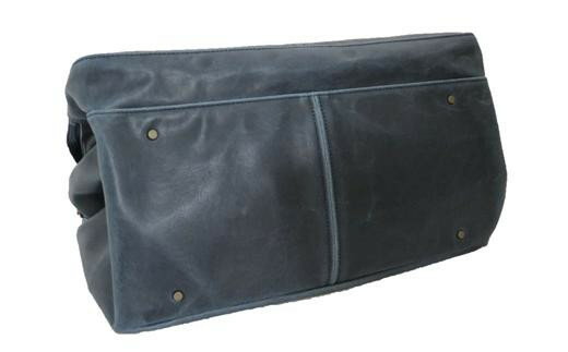 【ふるさと納税】レトロ アウトポケットダレスボストンバッグ（No.1484-60）ネイビー かばん バッグ ボストン ダレス式 アンティーク レトロデザイン サムネイル3