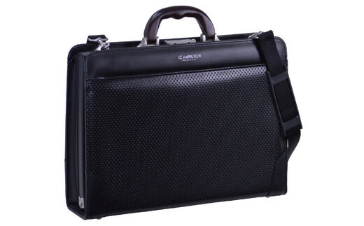 JCハミルトン ディンプル木手ダレス（大）（22316-01）黒 / J.C HAMILTON B4ファイルサイズ ダレスバッグ ダレス メンズ ビジネスバッグ ブリーフケース