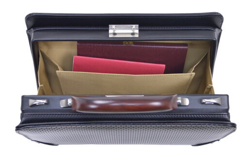 【ふるさと納税】JCハミルトン ディンプル木手ダレス（小）（22317-01）黒 / J.C HAMILTON B5サイズ ダレスバッグ ダレス メンズ ビジネスバッグ ブリーフケース サムネイル3