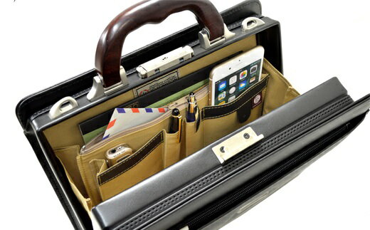 【ふるさと納税】JCハミルトン 木手大開きダレス（小）（22311-01）黒 / J.C HAMILTON B5サイズ ダレスバッグ ダレス メンズ ビジネスバッグ ブリーフケース サムネイル3