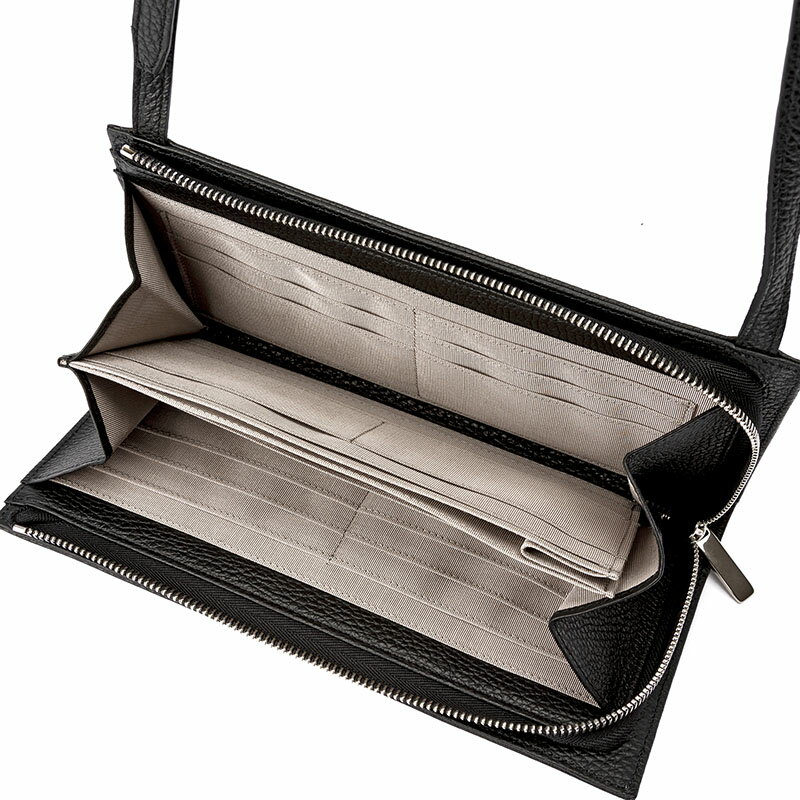 【ふるさと納税】豊岡財布 トラベルモバイルショルダーL（ブラック）/ おしゃれ カバン かばん メンズ レディース サムネイル2