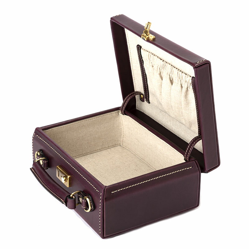 【ふるさと納税】豊岡鞄 マスミ鞄嚢 豆アタッシュケース ブッテーロ（パープル）/ 本革 アタッシュケース ミニトランク ブッテロ メンズ レディース サムネイル3