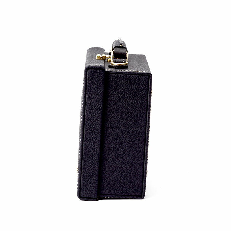 【ふるさと納税】豊岡鞄 マスミ鞄嚢 豆アタッシュケース シュリンク（ネイビー）/ 本革 アタッシュケース ミニトランク メンズ レディース サムネイル2