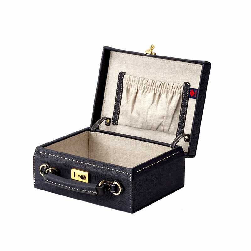 【ふるさと納税】豊岡鞄 マスミ鞄嚢 豆アタッシュケース シュリンク（ネイビー）/ 本革 アタッシュケース ミニトランク メンズ レディース サムネイル3