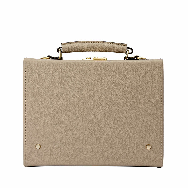 豊岡鞄 マスミ鞄嚢 豆アタッシュケース シュリンク（ライトグレー）/ 本革 アタッシュケース ミニトランク メンズ レディース