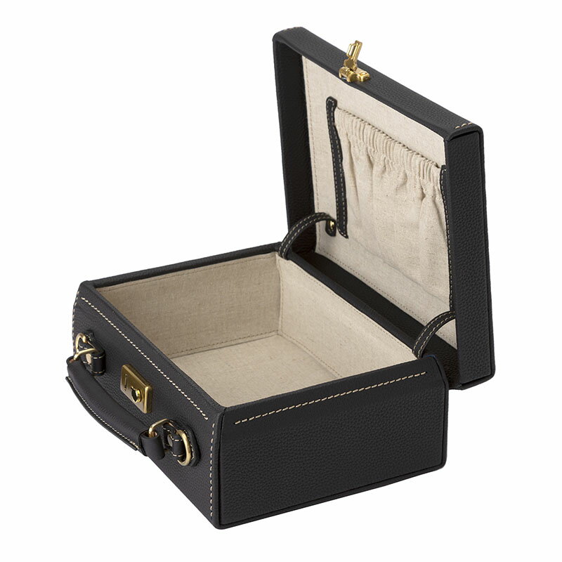 【ふるさと納税】豊岡鞄 マスミ鞄嚢 豆アタッシュケース シュリンク（ブラック）/ 本革 アタッシュケース ミニトランク メンズ レディース サムネイル3