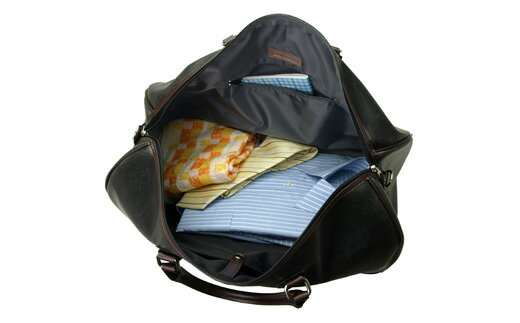 【ふるさと納税】Aハワード 白化合皮 レトロ ボストンバッグ 黒 日本製 トートバッグ メンズ 大容量 スポーツ 出張 A4 PC 旅行バッグ 旅行カバン 2泊 大きめ ゴルフ 鞄 カバン ビジネス トラベルバッグ ボストン トート ANDY HAWARD アンディハワード 10414-01 サムネイル3