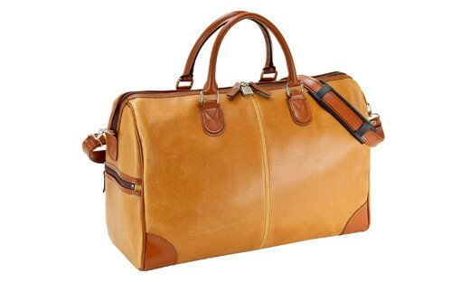 【ふるさと納税】Aハワード 白化合皮 レトロボストンバッグ 小 キャメル 日本製 トートバッグ メンズ 大容量 スポーツ 出張 A4 PC 旅行バッグ 旅行カバン ゴルフ カバン かばん ビジネス トラベルバッグ ボストン トート ANDY HAWARD アンディハワード 10426-10 サムネイル2