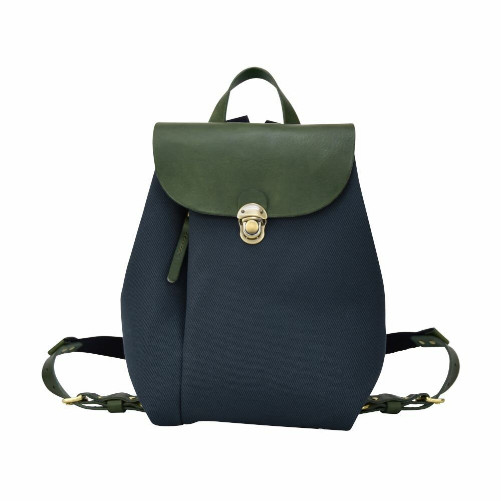豊岡鞄 THYMEBUCKS ELDER ミニリュック（ネイビー×オリーブ）/ タイムバックス エルダー レディース バッグ リュックサック カバン