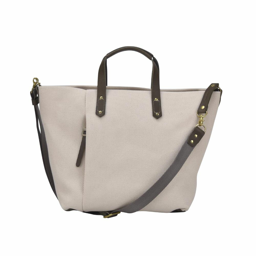 【ふるさと納税】豊岡鞄 THYMEBUCKS ELDER トートA（キナリ×グレー）/ タイムバックス エルダー レディース バッグ トートバッグ A4サイズ対応 サムネイル2