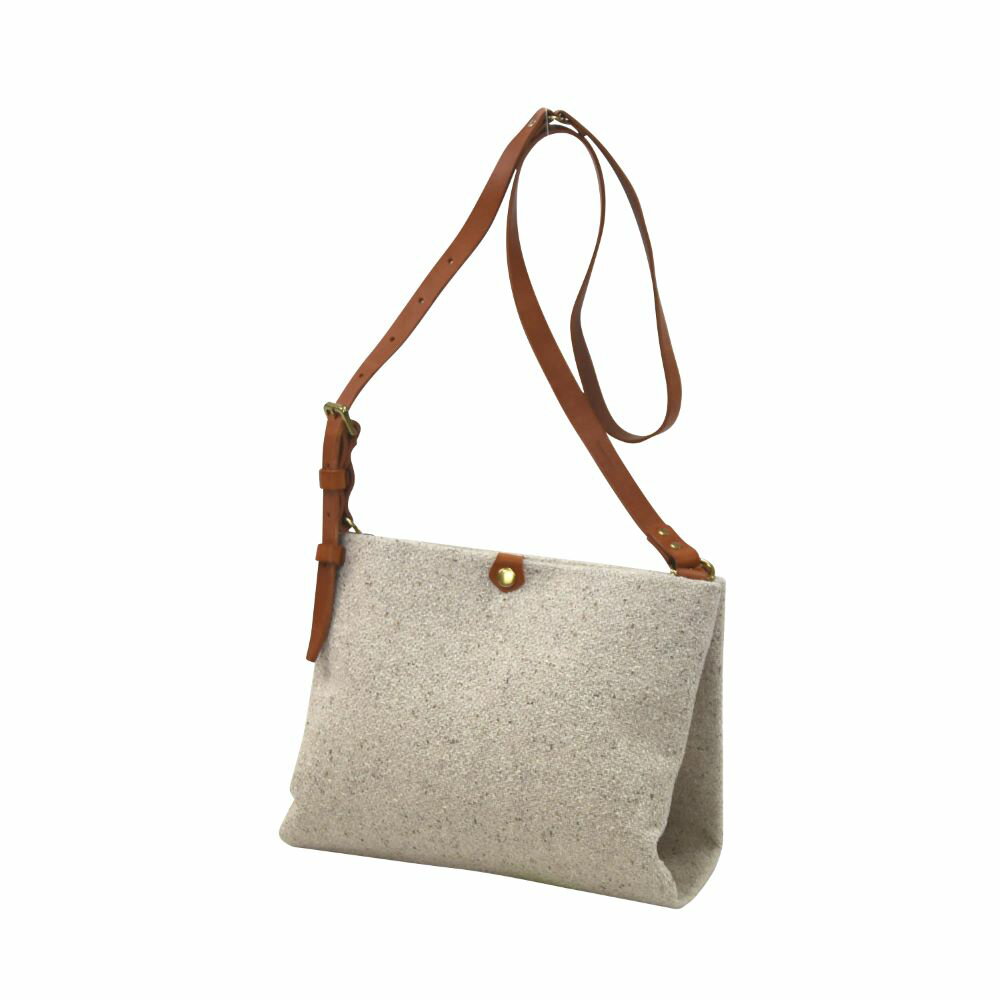 【ふるさと納税】豊岡鞄 THYMEBUCKS CALDO フラットWショルダー（キナリ×赤茶）/ タイムバックス カルド レディース ショルダーバッグ 斜め掛け サムネイル2