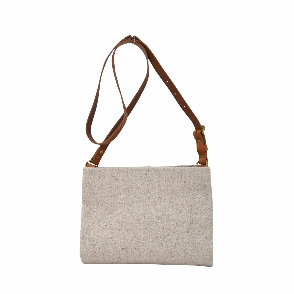 【ふるさと納税】豊岡鞄 THYMEBUCKS CALDO フラットWショルダー（キナリ×赤茶）/ タイムバックス カルド レディース ショルダーバッグ 斜め掛け サムネイル3