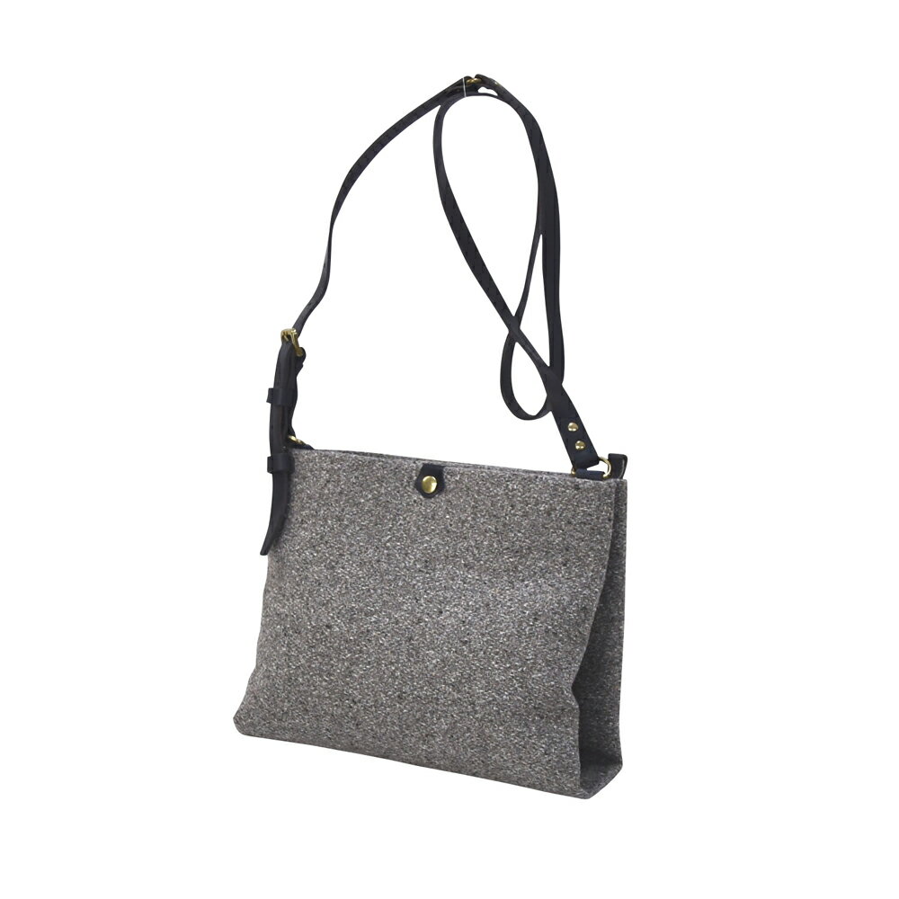 【ふるさと納税】豊岡鞄 THYMEBUCKS CALDO フラットWショルダー（Lグレー×ネイビー）/ タイムバックス カルド レディース ショルダーバッグ 斜め掛け サムネイル2