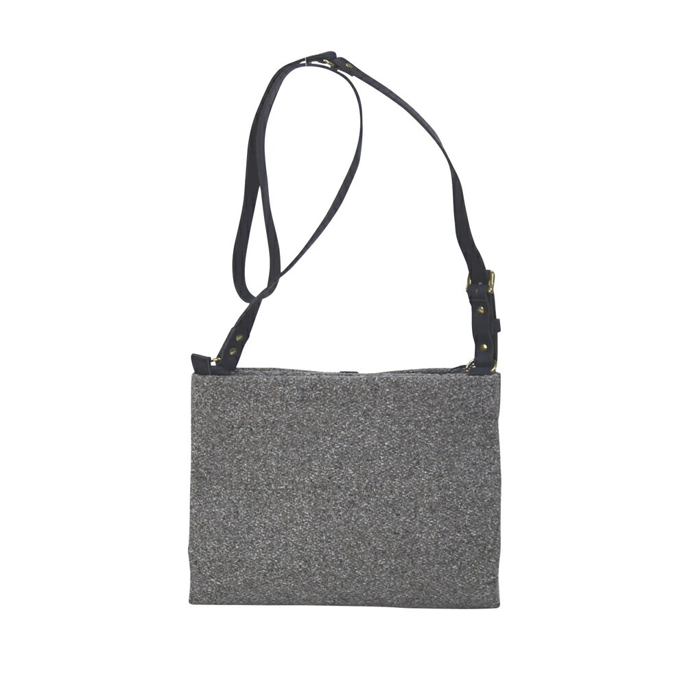 【ふるさと納税】豊岡鞄 THYMEBUCKS CALDO フラットWショルダー（Lグレー×ネイビー）/ タイムバックス カルド レディース ショルダーバッグ 斜め掛け サムネイル3