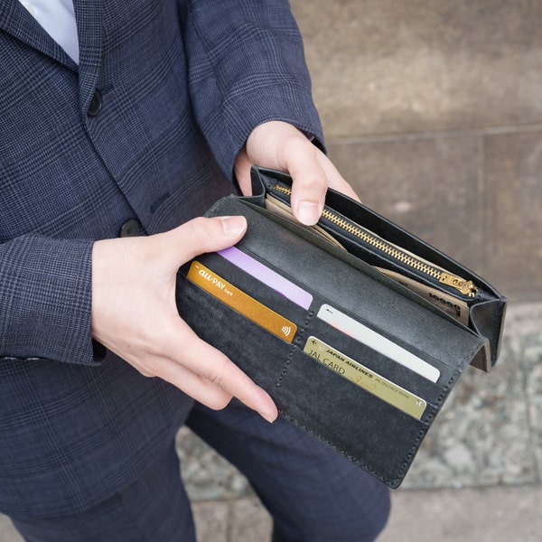 豊岡財布 Haaki Leather 長財布 HLW300 ネロ（HLW300） / 長財布 サイフ さいふ おしゃれ 皮 革 牛皮 牛革