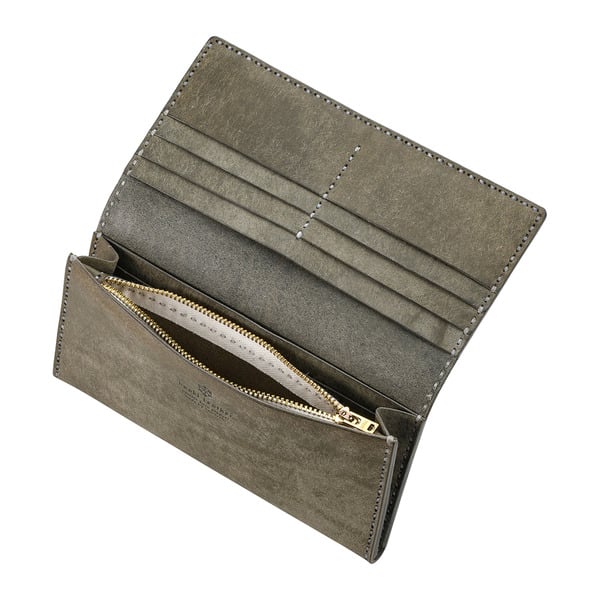 【ふるさと納税】豊岡財布 Haaki Leather 長財布 HLW300 グリージオ（HLW300） / 長財布 サイフ さいふ おしゃれ 皮 革 牛皮 牛革 サムネイル3