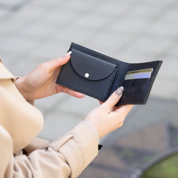 豊岡財布 Haaki Leather 二つ折財布 HLW301 ネロ（HLW301） / 二つ折財布 サイフ さいふ おしゃれ 皮 革 牛皮 牛革