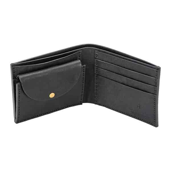 【ふるさと納税】豊岡財布 Haaki Leather 二つ折財布 HLW301 ネロ（HLW301） / 二つ折財布 サイフ さいふ おしゃれ 皮 革 牛皮 牛革 サムネイル3