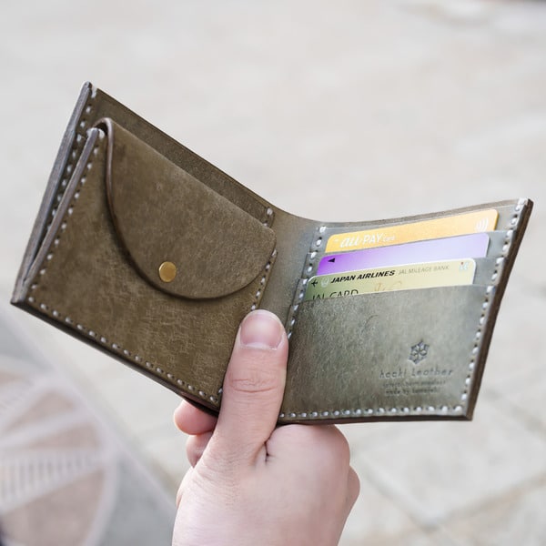 豊岡財布 Haaki Leather 二つ折財布 HLW301 グリージオ（HLW301） / 二つ折財布 サイフ さいふ おしゃれ 皮 革 牛皮 牛革