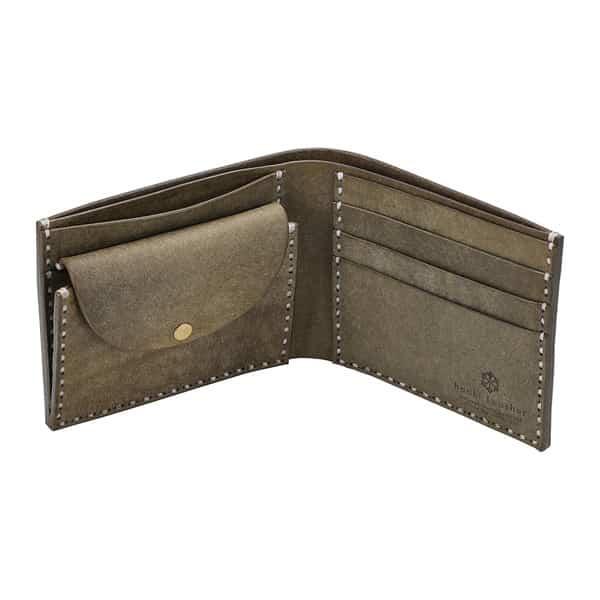 【ふるさと納税】豊岡財布 Haaki Leather 二つ折財布 HLW301 グリージオ（HLW301） / 二つ折財布 サイフ さいふ おしゃれ 皮 革 牛皮 牛革 サムネイル3