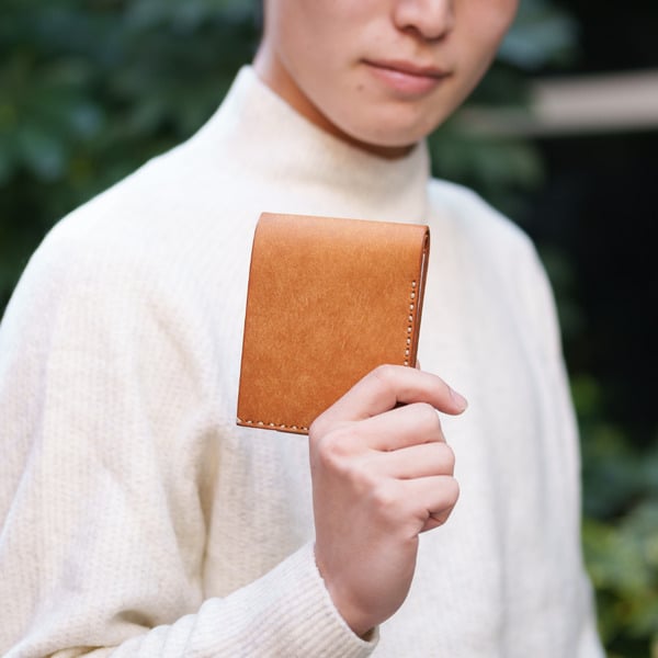 豊岡財布 Haaki Leather 二つ折財布 HLW301 コニャック（HLW301） / 二つ折財布 サイフ さいふ おしゃれ 皮 革 牛皮 牛革