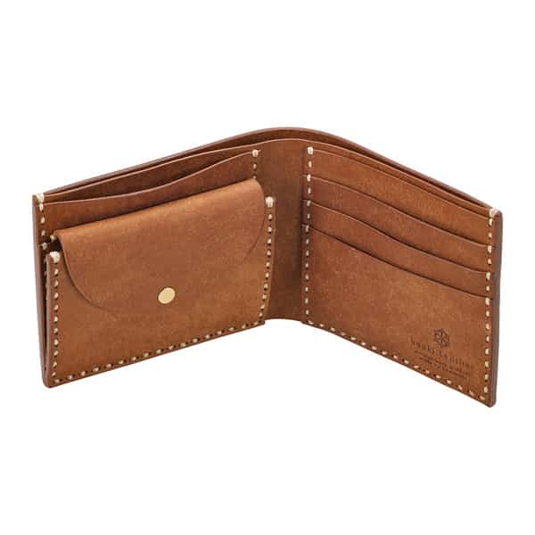 【ふるさと納税】豊岡財布 Haaki Leather 二つ折財布 HLW301 コニャック（HLW301） / 二つ折財布 サイフ さいふ おしゃれ 皮 革 牛皮 牛革 サムネイル3