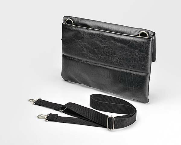 【ふるさと納税】豊岡鞄　クラッチ兼ショルダーバッグ 14-0112-10 / クラッチバッグ ショルダーバッグ 丈夫 倉敷帆布 ビジネス カジュアル バッグ かばん カバン 鞄 メンズ レディース ユニセックス ブラック 黒色 サムネイル3