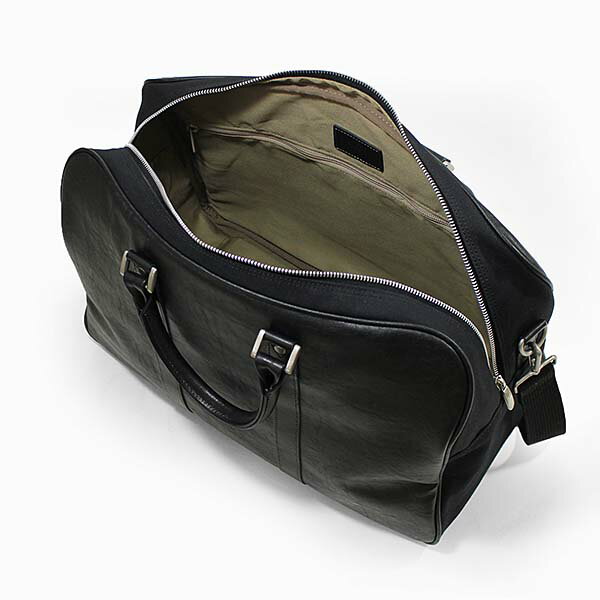 【ふるさと納税】豊岡鞄　ボストンバッグL 04-0123-10 / ボストンバッグ 丈夫 お手入れ簡単 倉敷帆布 旅行 バッグ かばん カバン 鞄 メンズ レディース ユニセックス ブラック 黒色 サムネイル2