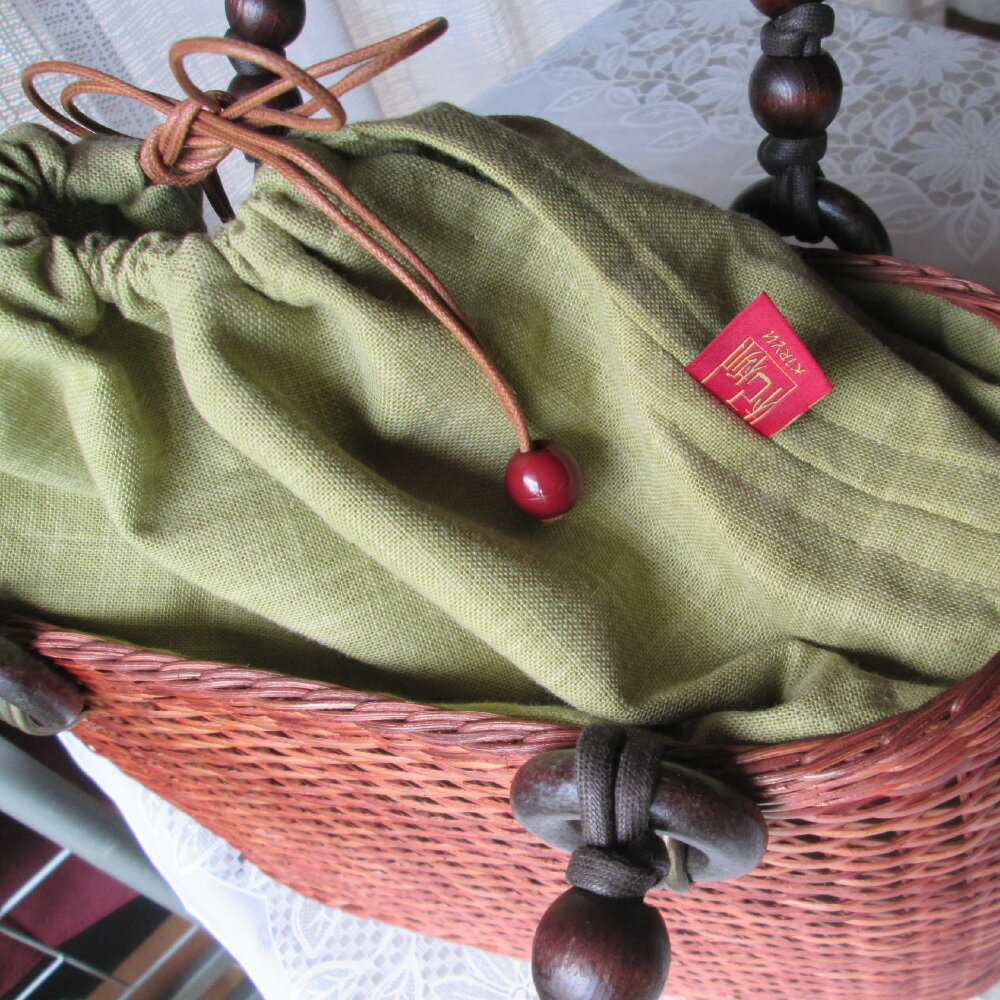 【ふるさと納税】かごバッグ 柳かご（大） / 籠バッグ 豊岡 杞柳細工 伝統工芸士作 伝統工芸品 柳染め かご バッグ カバン 自家栽培 柳 天然素材 高級 おしゃれ 和テイスト 大人 手作り ハンドメイド 日本製 レディース サムネイル3