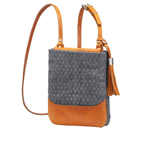 豊岡鞄 anti-mode style QUILT ポシェット キャメル / スマホショルダー スマホポシェット ワンマイルミニショルダーバッグ レディース 斜め掛け 肩掛け