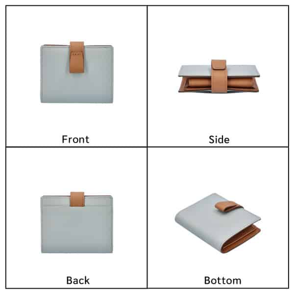 【ふるさと納税】豊岡財布 Atelier nuu noble 二つ折りウォレット NU70-102-62 アイスグレー / アトリエヌウ 財布 二つ折り レディース 2つ折り財布 ブランド コンパクト 本革 サムネイル2