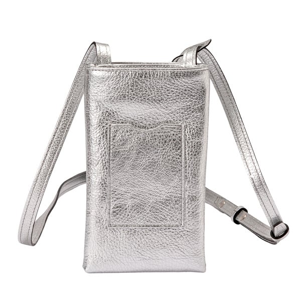 【ふるさと納税】豊岡鞄 Shokolatt ショルダーポーチ 2層式 小 シルバー / 本革 ショルダーバッグ レディース 小さめ おしゃれ かばん カバン バッグ サムネイル3