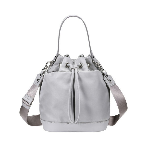 【ふるさと納税】豊岡鞄 TUTUMU sacca Rich S4700RI Sグレー/ 巾着型 2WAY BAG ショルダーバッグ 手提げバッグ ショルダベルト付き レディース 高級 おしゃれ バッグ かばん カバン 鞄 グレー 灰色 サムネイル2