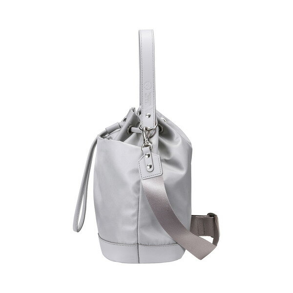 【ふるさと納税】豊岡鞄 TUTUMU sacca Rich S4700RI Sグレー/ 巾着型 2WAY BAG ショルダーバッグ 手提げバッグ ショルダベルト付き レディース 高級 おしゃれ バッグ かばん カバン 鞄 グレー 灰色 サムネイル3