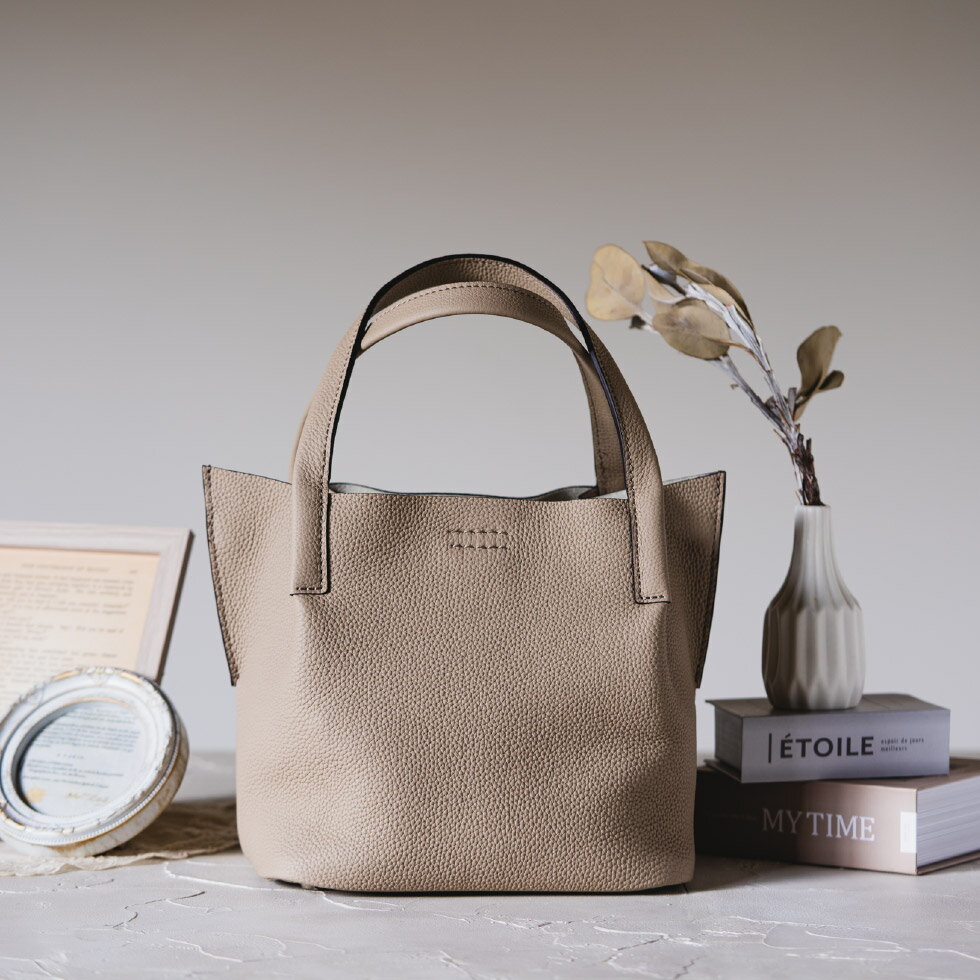 【ふるさと納税】豊岡鞄 マスミ鞄嚢 ショッピングトートM シュリンク ジーンブルー / 本革 トートバッグ レディース バッグ カバン サムネイル2