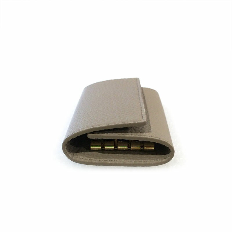 【ふるさと納税】豊岡財布 三つ折り キーケース ドイツ製高級皮革使用 ライトグレー/ おしゃれ キーケース 鍵入れ メンズ レディース サムネイル3