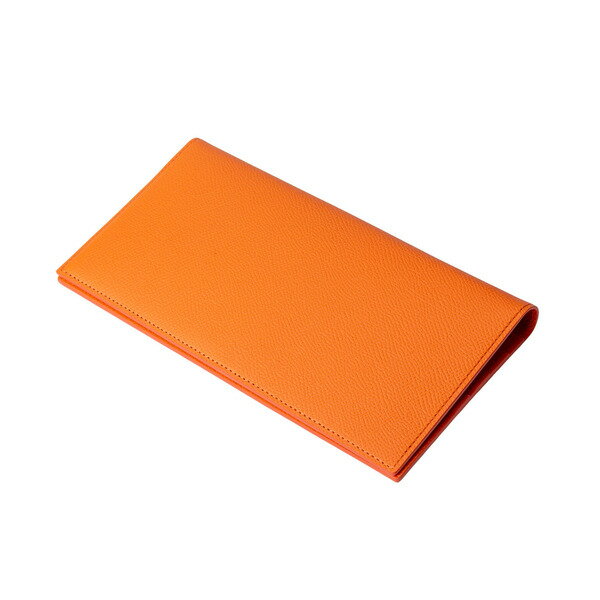 【ふるさと納税】豊岡財布 パスポートケース ドイツレザー WPS01NC オレンジ / 革製 牛革 高級 おしゃれ コンパクト スリム 海外 旅行 出張 パスポート 航空券 カード 筆記用具 シンプル デザイン 無地 ビジネス カジュアル メンズ レディース ユニセックス サムネイル2