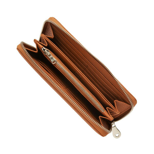 【ふるさと納税】豊岡財布 ラウンドファスナー長財布 ドイツシュリンク ゴールド / ドイツ シュリンクレザー 革製 牛革 高級 おしゃれ 長財布 小銭入れ カード収納 シンプル デザイン 無地 ビジネス カジュアル メンズ レディース ユニセックス キャメル ブラウン サムネイル2