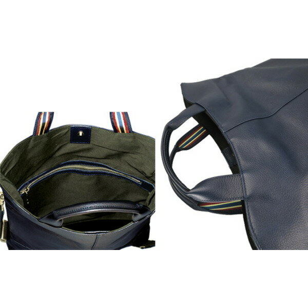 【ふるさと納税】豊岡産 牛革・2WAYバッグCROSSROAD 505063ネイビー / おしゃれ バッグ カバン かばん サムネイル2