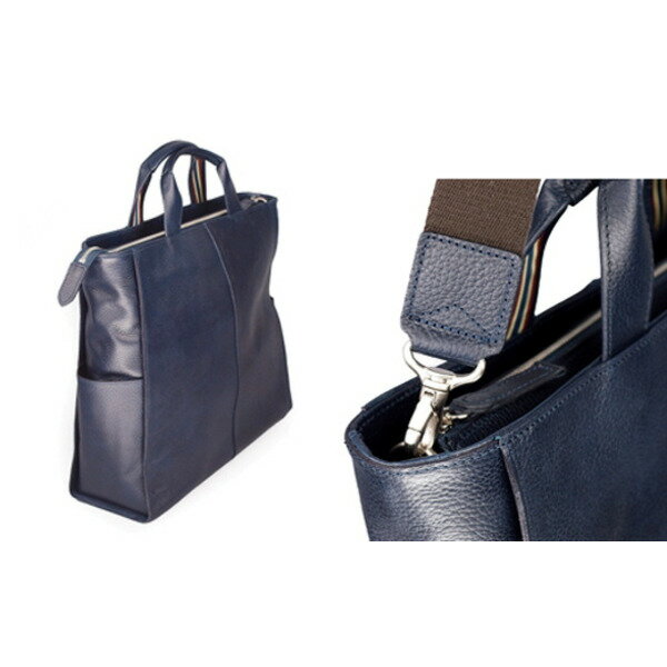 【ふるさと納税】豊岡産 牛革・2WAYバッグCROSSROAD 505064ネイビー / おしゃれ バッグ カバン かばん サムネイル2