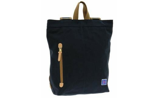 木綿屋五三郎 帆布リュック（No.4975-60）濃紺 かばん バッグ ザック サイドファスナー付き