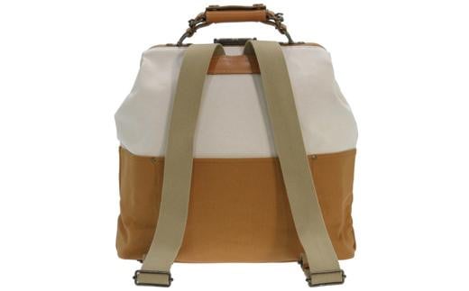 【ふるさと納税】木綿屋五三郎 帆布コンビダレスリュック（No.4978-24）生成×芥子 かばん バッグ ザック ダレス式 ポケット付 サムネイル3