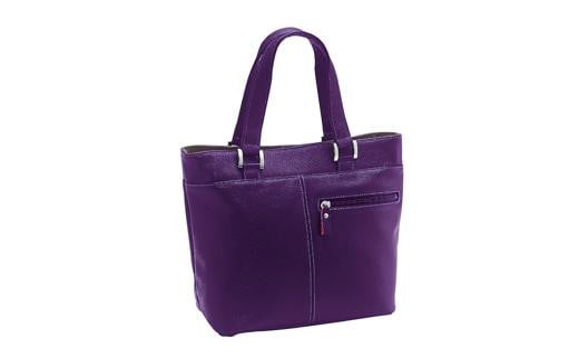 豊岡工房 牛革手提げ（3834）パープル かばん バッグ トートバッグ マグネット開閉