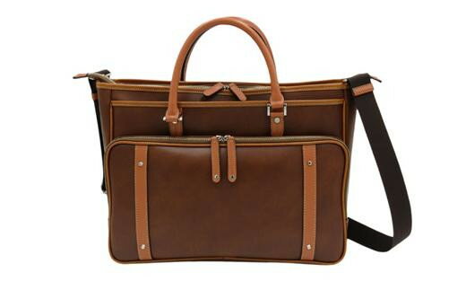 パトリック2本手ビジネスバッグ（No.5023-22) レッドブラウン かばん バッグ 多ポケット 重厚感 お手入れ簡単