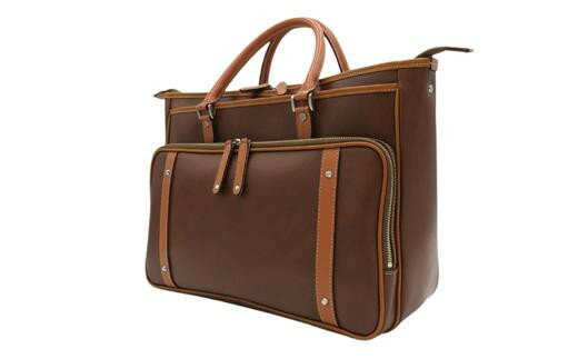 【ふるさと納税】パトリック2本手ビジネスバッグ（No.5023-22) レッドブラウン かばん バッグ 多ポケット 重厚感 お手入れ簡単 サムネイル2