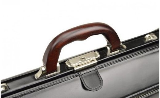 【ふるさと納税】サドル牛革口開きダレス（22304-01）黒 / かばん バッグ ショルダーベルト付 ボストン ビジネス サムネイル3