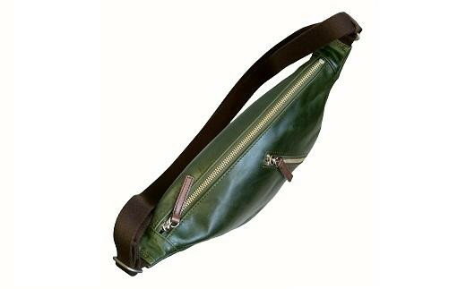 【ふるさと納税】牛革ボディバッグCROSSROAD 505073（グリーン） かばん バッグ ショルダー メッセンジャー 牛革 サムネイル3