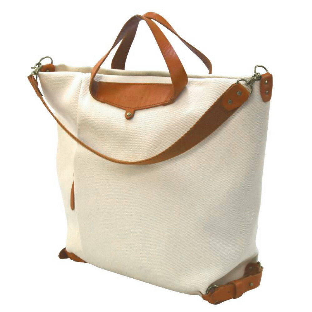 【ふるさと納税】豊岡鞄 THYMEBUCKS ELDER トート（キナリ）/ タイムバックス エルダー レディース バッグ トートバッグ 手提げ 肩掛け 2way A4サイズ対応 ノートPC収納 サムネイル2